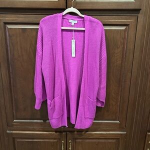 NWT Berry colored cardigan by She & Sky sz M